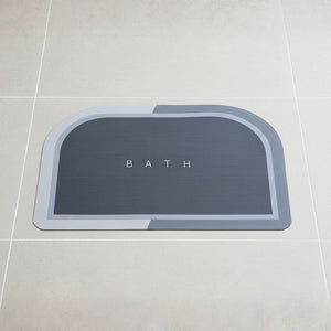 Alfombra Antideslizante Bath Black Curve