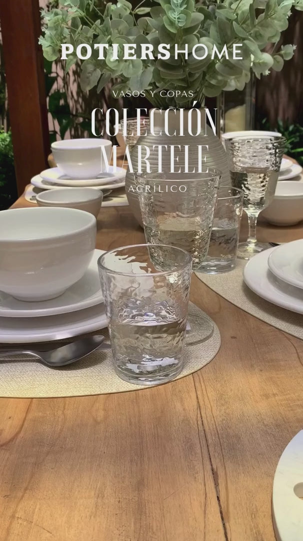 Juego 6 Vasos Chicos Acrílico Martele
