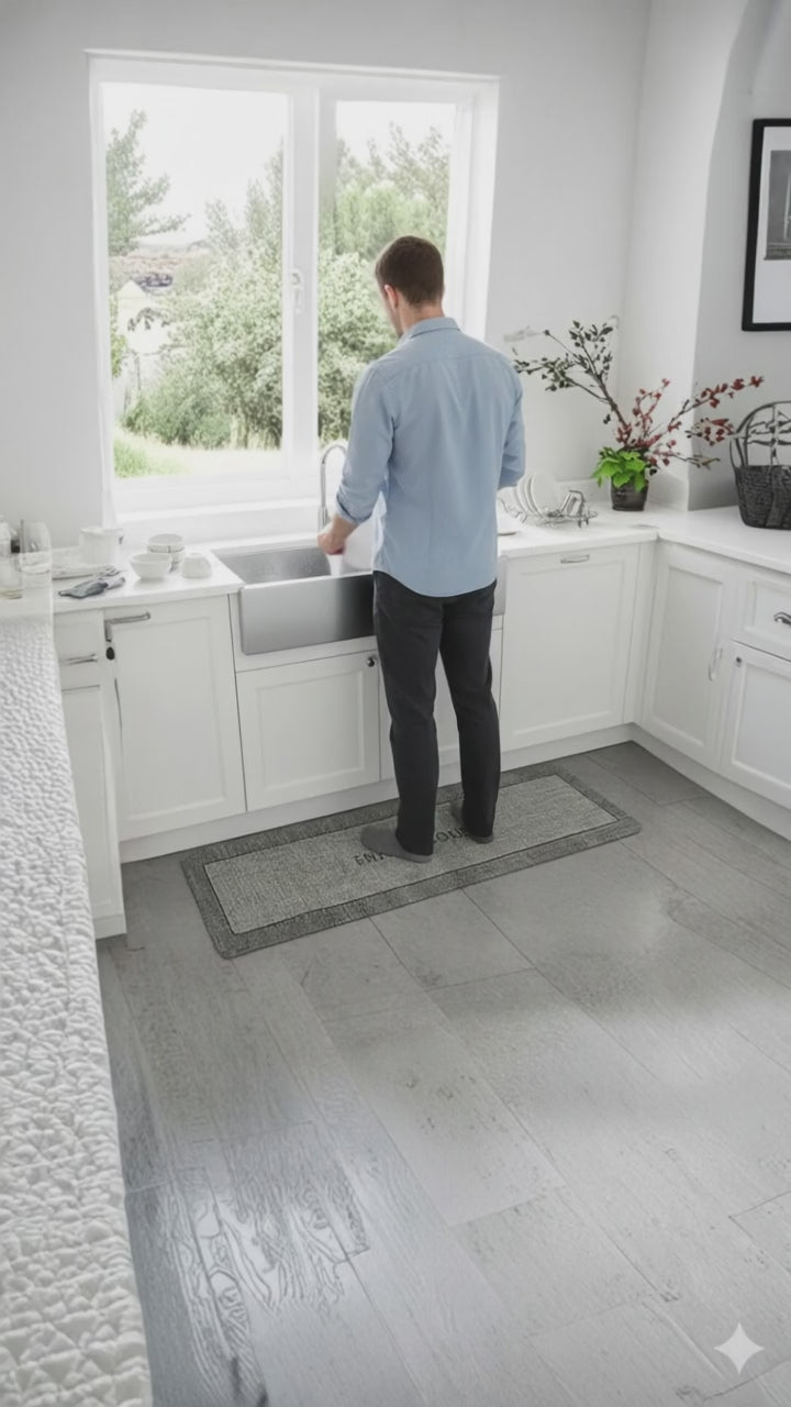 Set Alfombras Antideslizantes Linen Grey