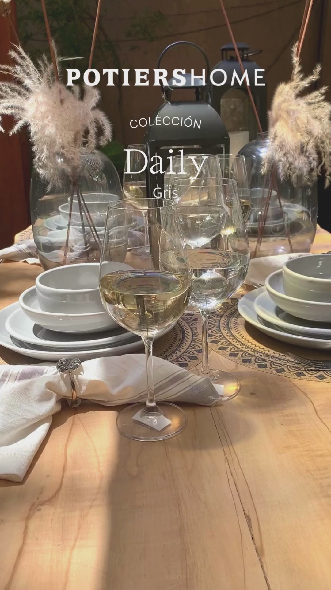 Juego 12 Piezas Daily Gris