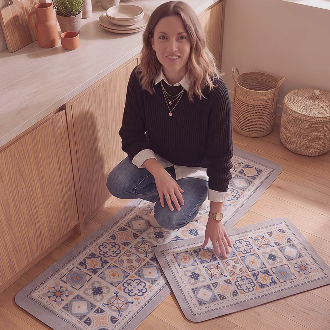 Set Alfombras Antideslizantes Boho Mosaic