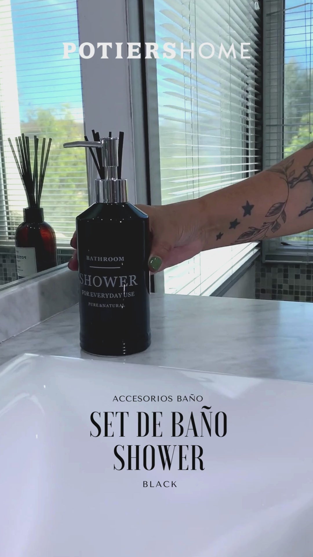 Vaso de Baño Shower Negro