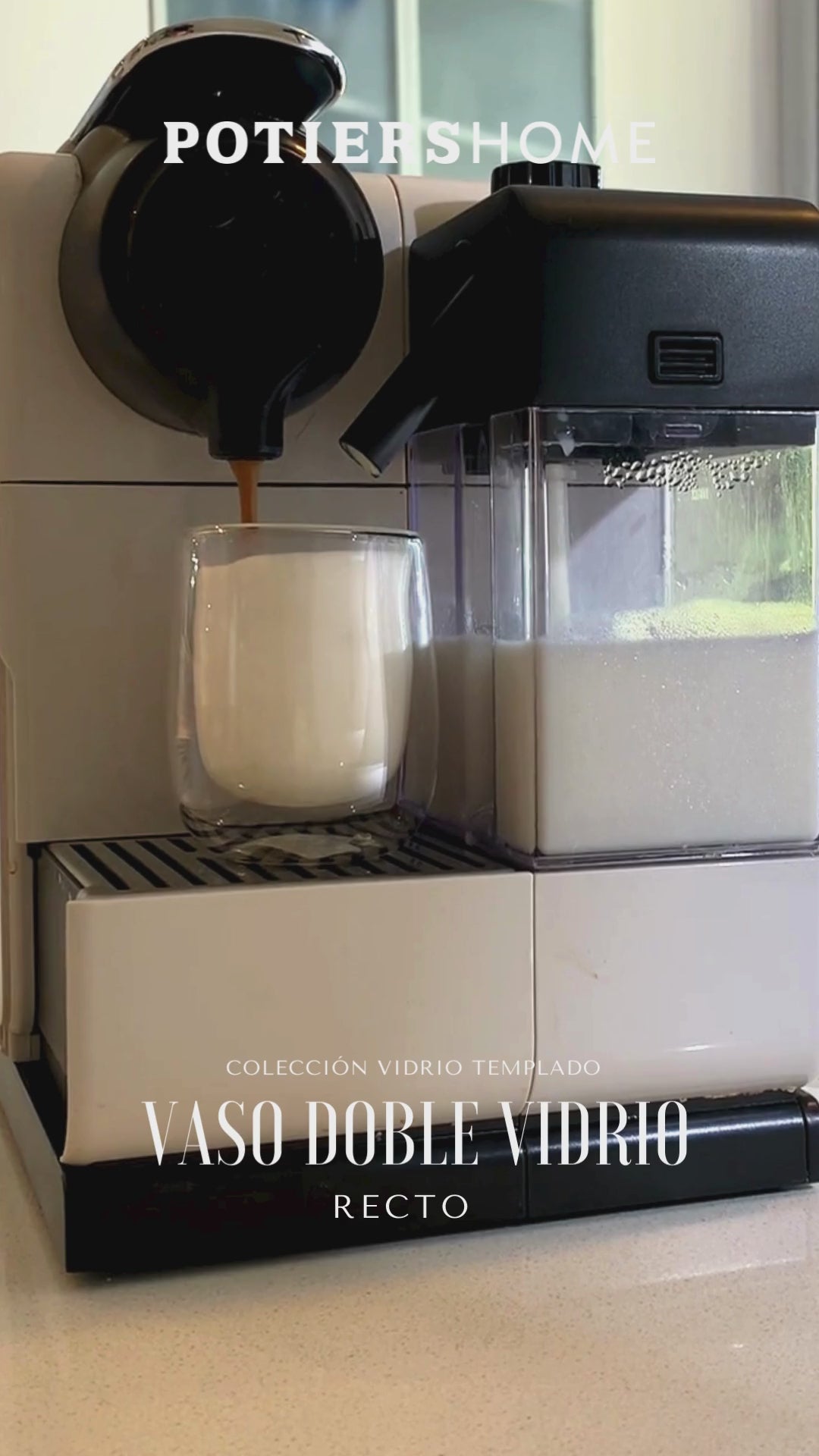 Vaso Doble Vidrio Recto 250 ml