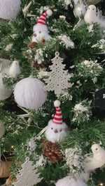 Adorno White Tree x 6 Piezas
