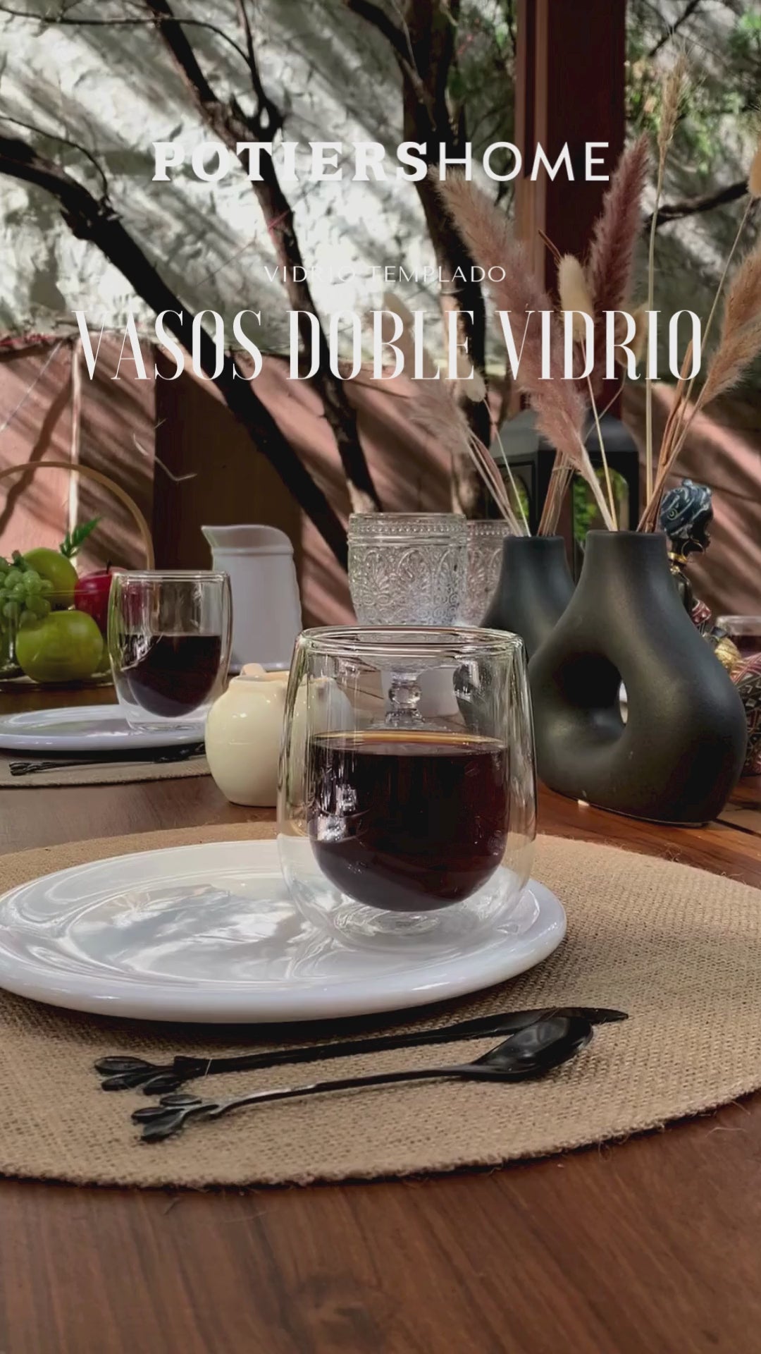 Vaso Doble Vidrio Bombe 100 ml