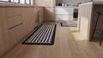 Set Alfombras Antideslizantes Damero Blanco y Negro