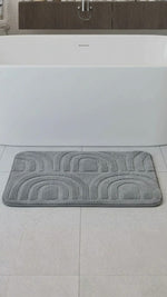 Alfombra de Baño Wave Gris 40x60 cm