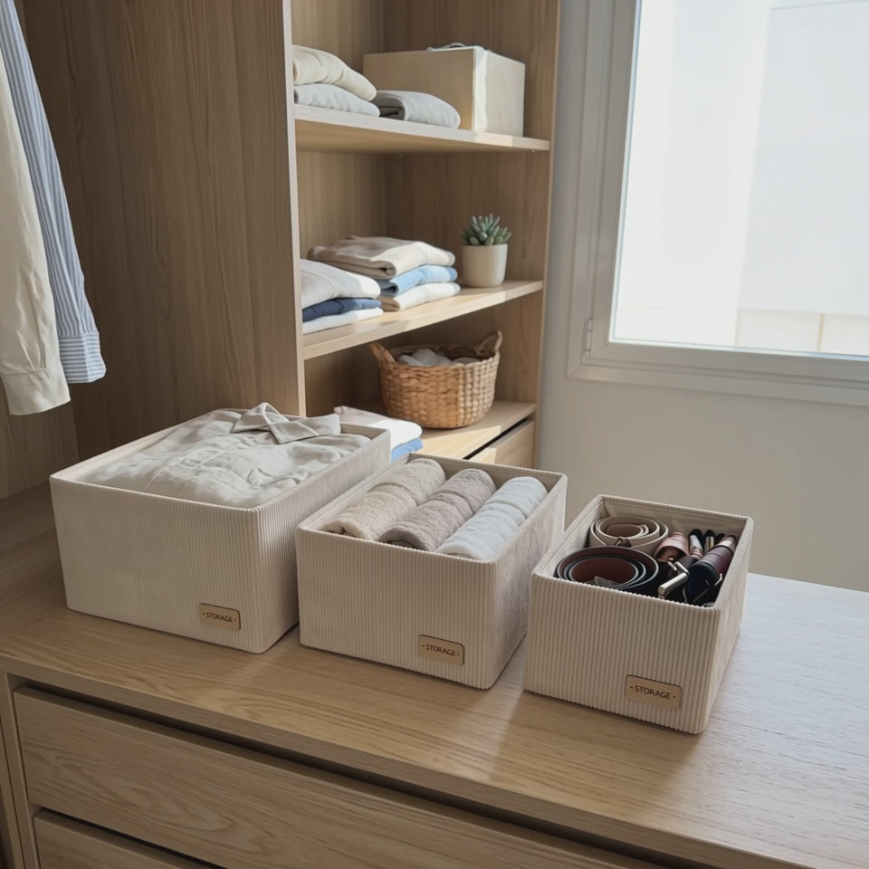 Set x3 Organizadores Chelsea Crema