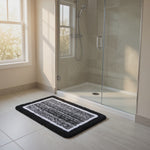 Alfombra de Baño Frame Negra 50 x 80 cm