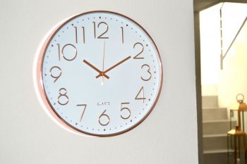 Reloj Cobre y Blanco 35 cm