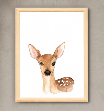 Cuadro Bambi Natural 28 x 35 cm