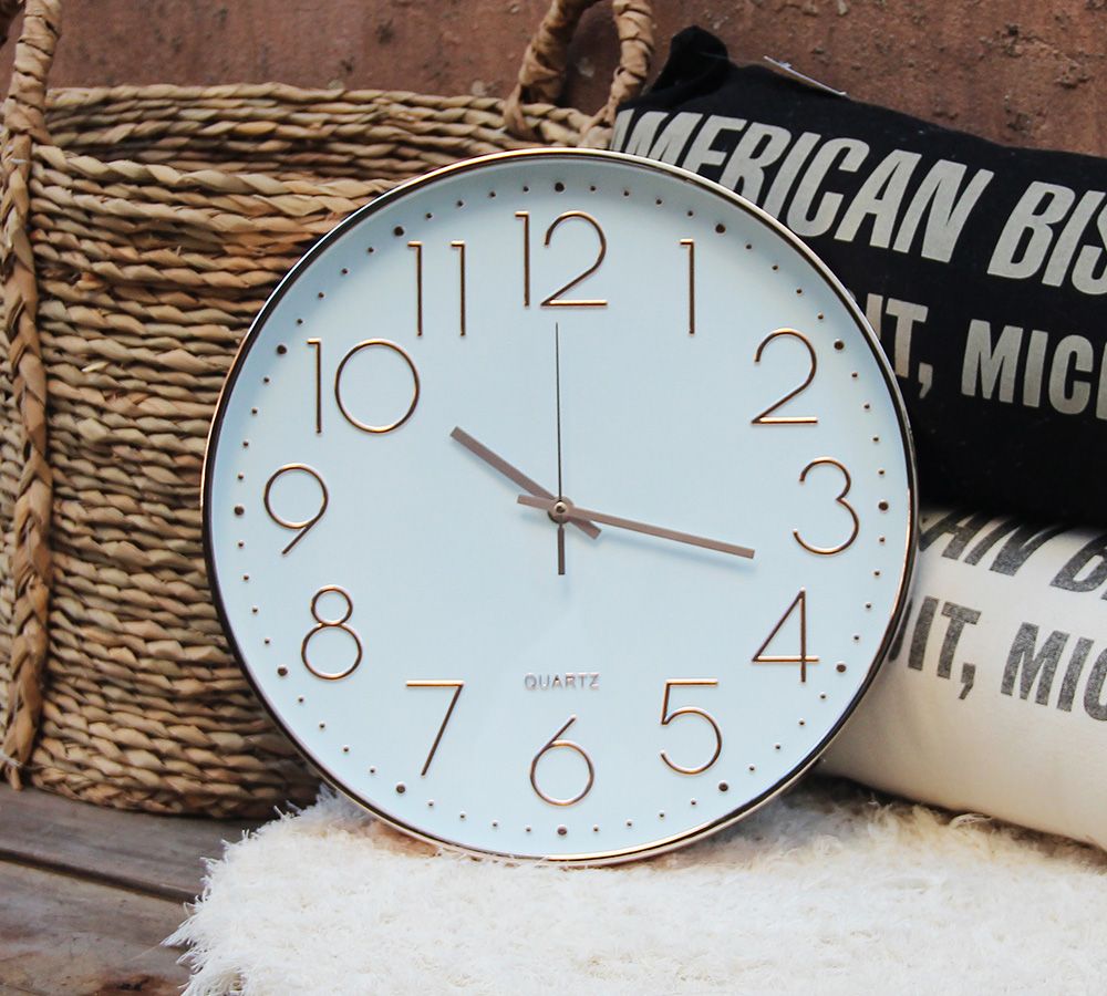 Reloj Cobre y Blanco 29,5 cm
