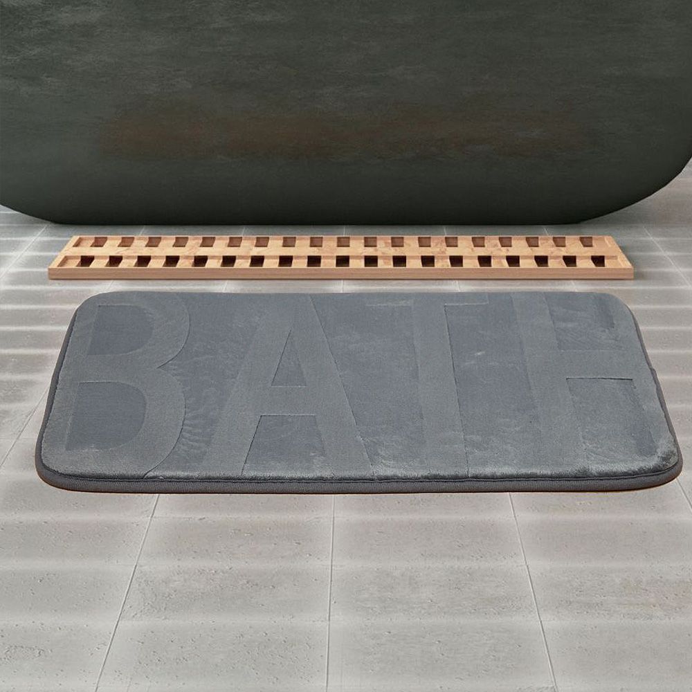 Alfombra de Bao Memory Bath Gris 40x60 cm